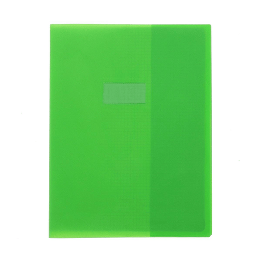 Protège-Cahier Grain Cuir PVC Vert Clair A4 22/100 — Alpha 55 Maroc