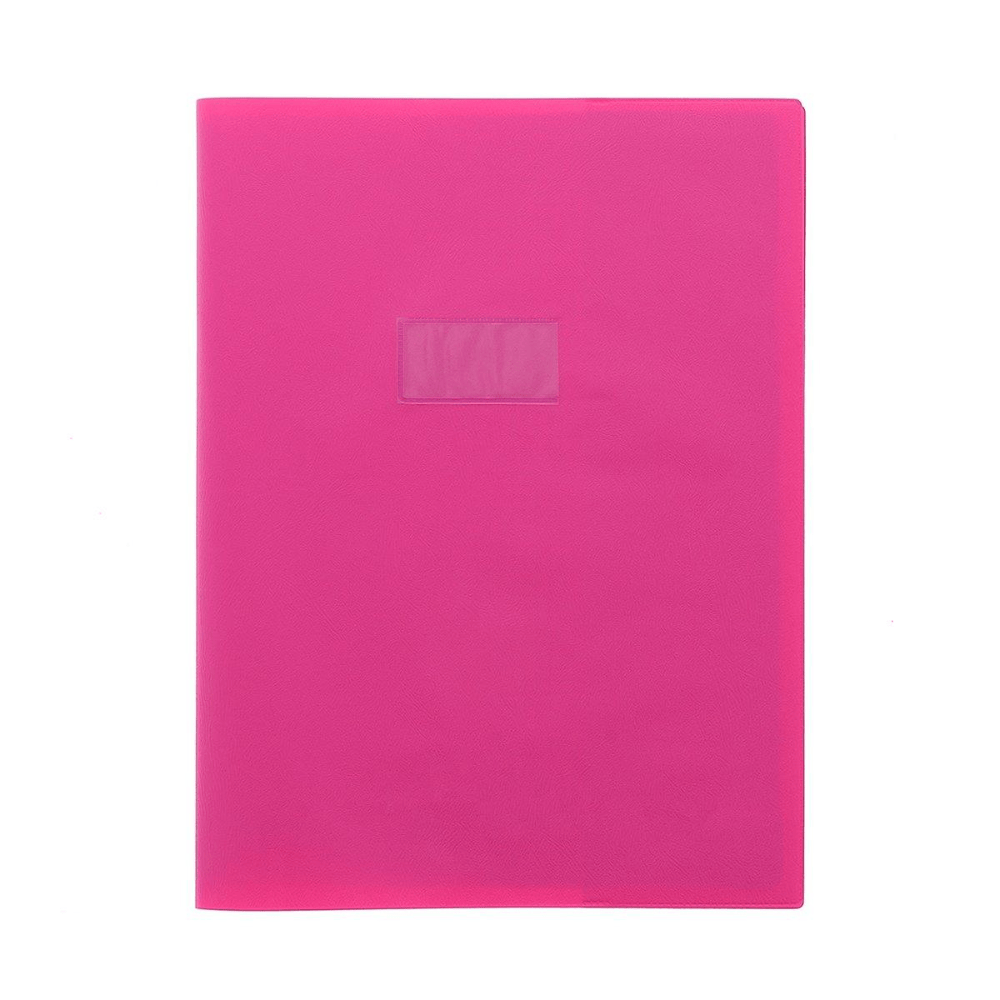 CALLIGRAPHE Protège-Cahier Grain Cuir Rose Fuchsia A4