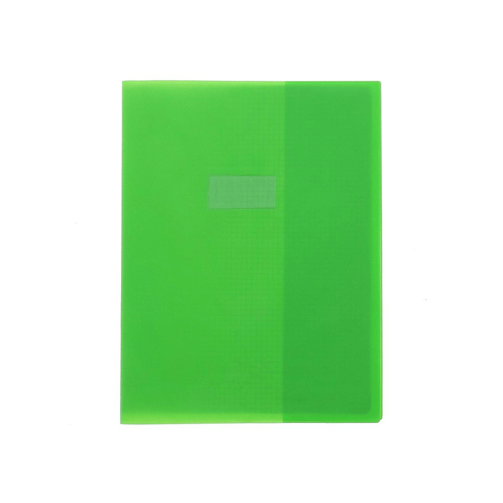 CALLIGRAPHE Protège-Cahier Grain Cuir Vert Clair 22/100
