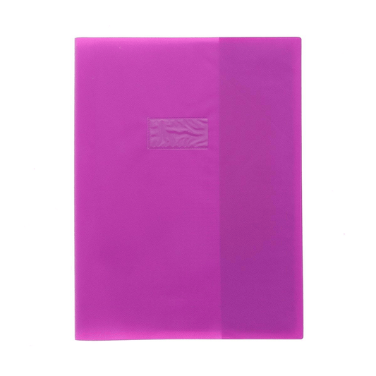 Protège-Cahier Grain Cuir Violet A4 22/100 — Alpha 55 Maroc