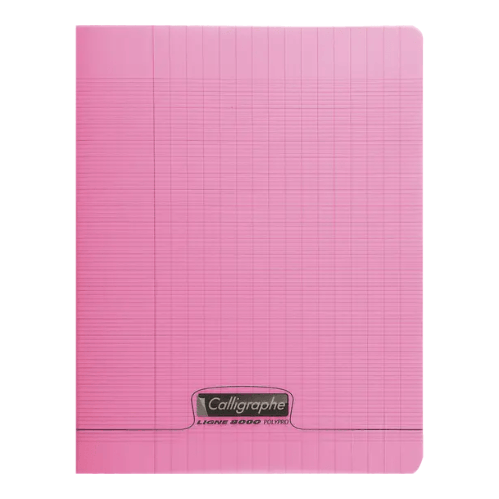 CALLIGRAPHE Rose Cahier PP Séyès 17x22 96P 90g