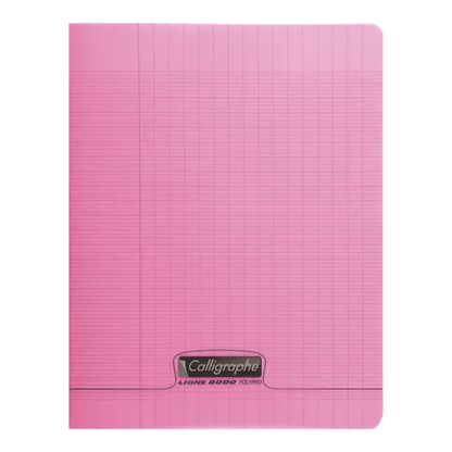 CALLIGRAPHE Rose Cahier PP Séyès 17x22 96P 90g