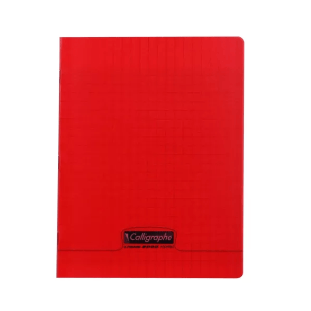 CALLIGRAPHE Rouge Cahier Piqué 8000 Polypro 140P Grands Carreaux