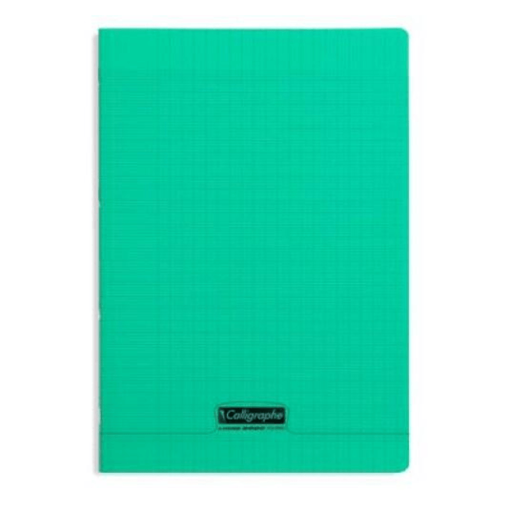 CALLIGRAPHE Vert Cahier Piqué 8000 Polypro 140P Grands Carreaux