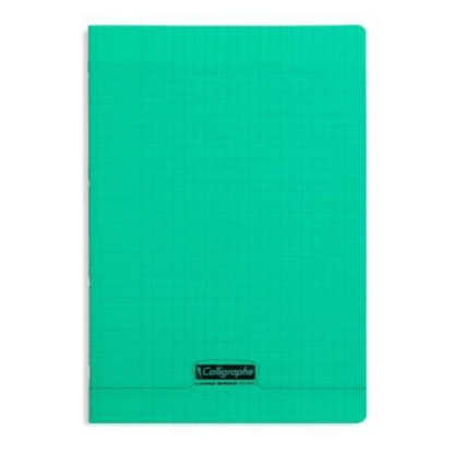 CALLIGRAPHE Vert Cahier Piqué 8000 Polypro 140P Grands Carreaux