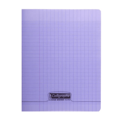 CALLIGRAPHE Violet Cahier Piqué 8000 Polypro 96P Grands Carreaux