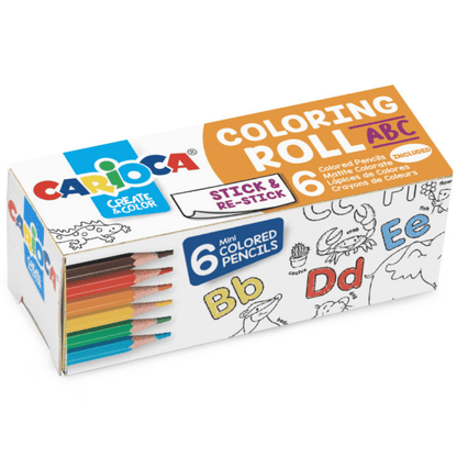 CLAIREFONTAINE Carioca Rouleau de Papier Adhésif avec 6 Crayons de Couleur