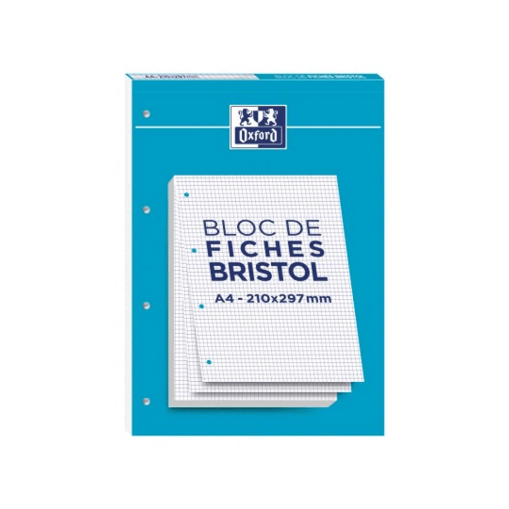 CLAIREFONTAINE Fiches Bristol Oxford A4 Perforées 30 Feuilles