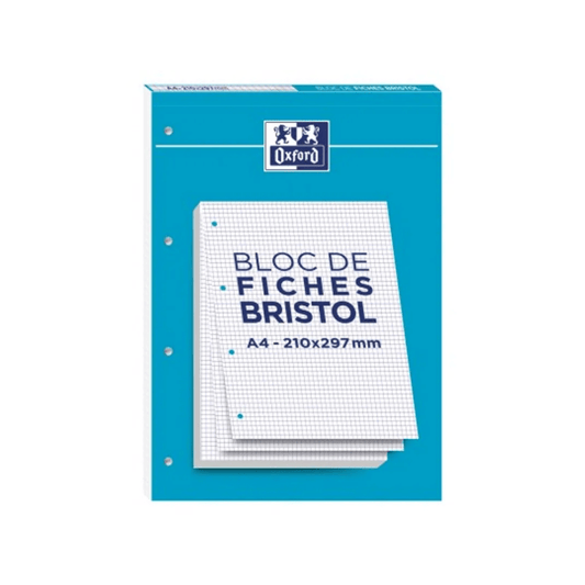 CLAIREFONTAINE Fiches Bristol Oxford A4 Perforées 30 Feuilles