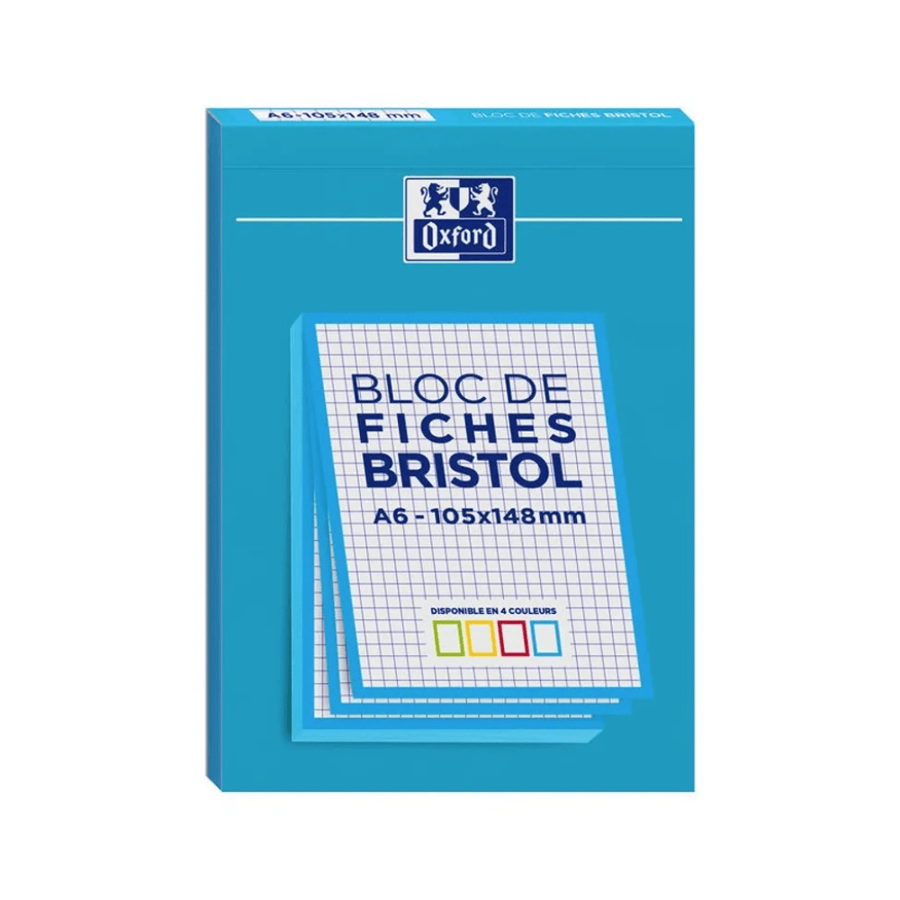 CLAIREFONTAINE Fiches Bristol Oxford Couleurs 10,5x14,8 cm 30 Feuilles