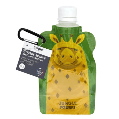 CLAIREFONTAINE Gourde Souple Enfant Jungle Powers 15 cl Jaune
