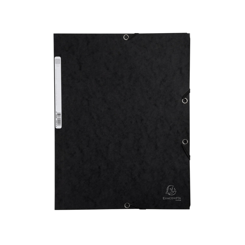 CLAIREFONTAINE Noir Chemise à Rabats en Carton – Classement et Protection des Documents