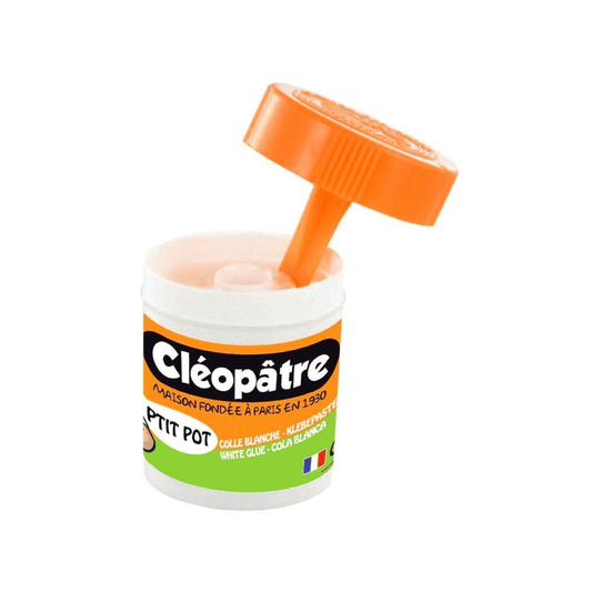 CLEOPATRE Colle Cléopâtre Blanche P’tit Pot – Colle Scolaire et Créative
