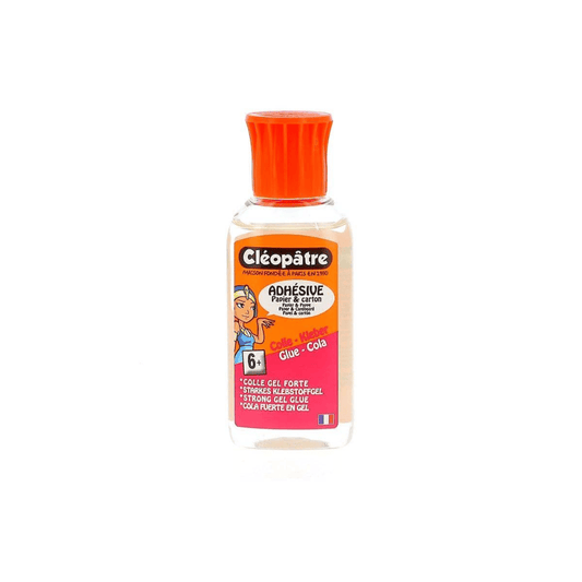 CLEOPATRE Colle Transparente 55 g avec Bouchon Étendeur AD70E