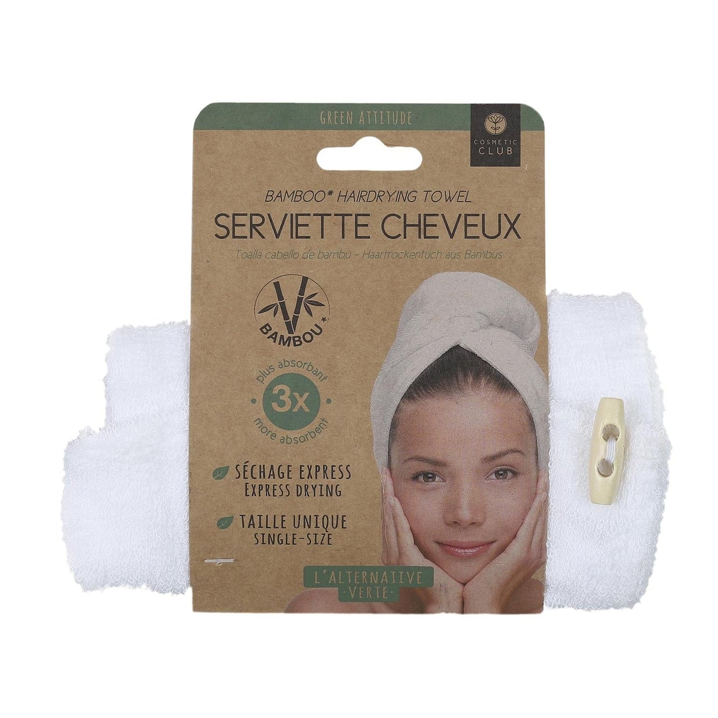 COSMETIC CLUB Serviette magique cheveux bambou