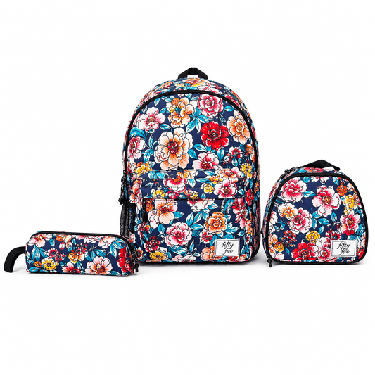 Eastpak Set Trio Sac à Dos Borné Imprimé Fleurs