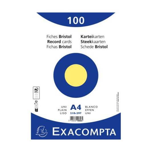Fiches Exacompta A4 Jaunes – Support de Notes et Organisation — Alpha 55 Maroc