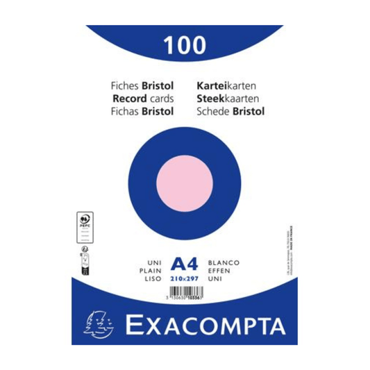 Fiches Exacompta A4 Roses – Support de Notes et Organisation — Alpha 55 Maroc