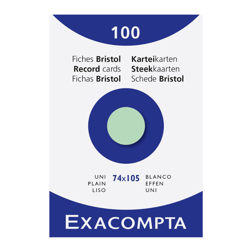 EXACOMPTA Fiches Exacompta A4 Vertes – Support de Notes et Organisation