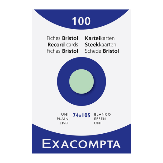 Fiches Exacompta A4 Vertes – Support de Notes et Organisation — Alpha 55 Maroc