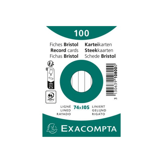 Fiches Exacompta A7 Blanches – Support Pratique pour Notes et Classement — Alpha 55 Maroc