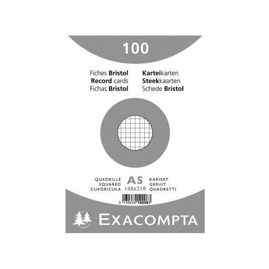 Lot de 100 Fiches Bristol – Support de Révision et Prise de Notes — Alpha 55 Maroc