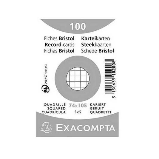 Lot de 100 Fiches Bristol – Support Pratique pour Notes et Révisions — Alpha 55 Maroc