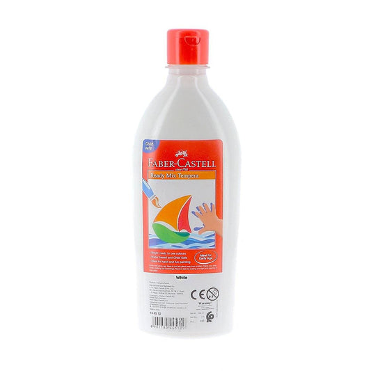 FABER-CASTELL Blanc Bouteille de Gouache Ready Mix 500 ml FABER-CASTELL, couleurs classiques