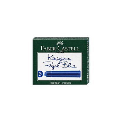 FABER-CASTELL Bleu Boîte de 6 cartouches d'encre FABER-CASTELL