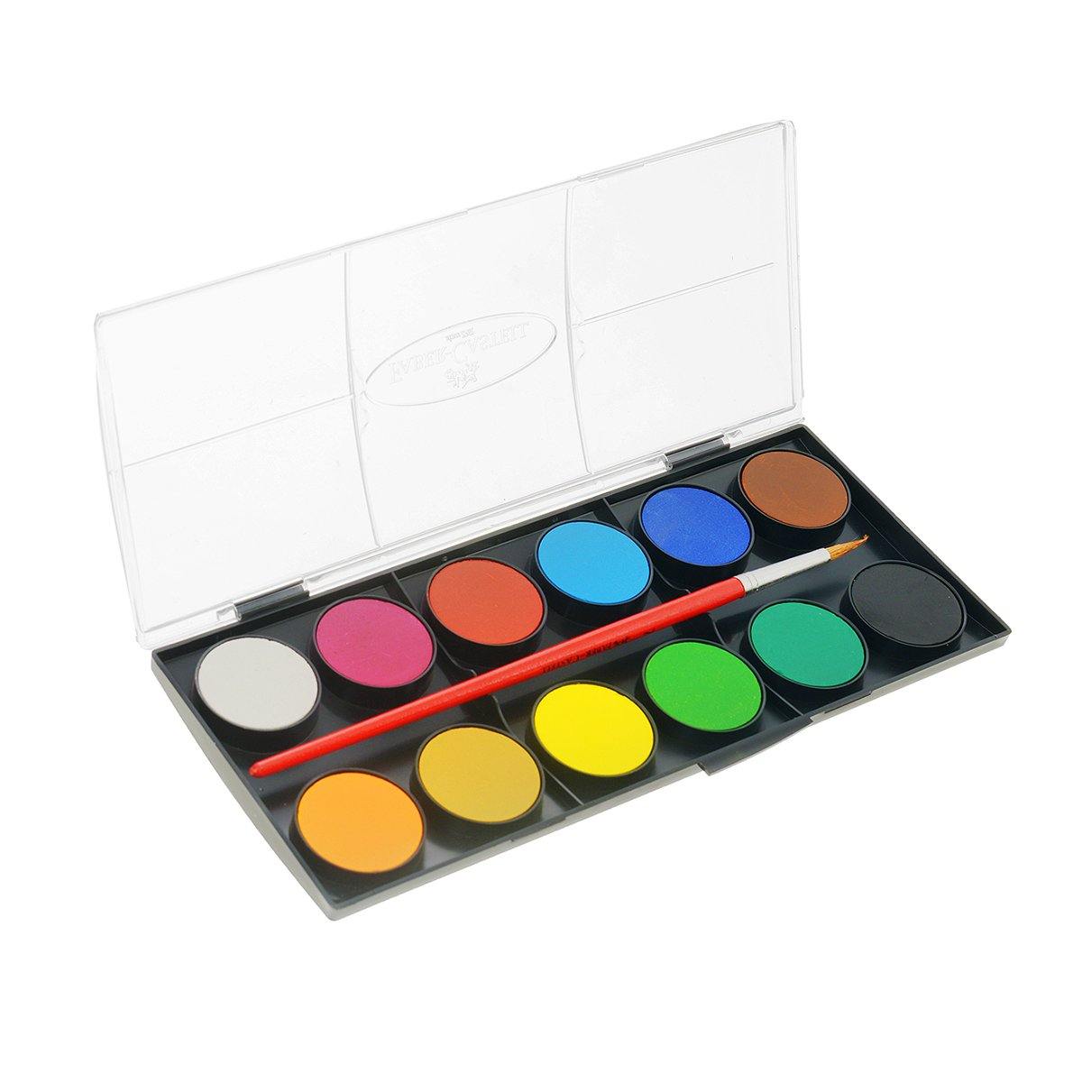 FABER-CASTELL Boîte de 12 pastilles de peinture aquarelle FABER-CASTELL