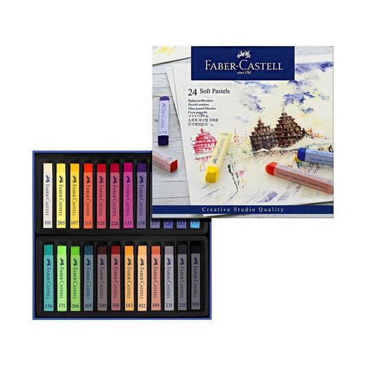 FABER-CASTELL Boîte de 24 patels à l'huile Soft Creative Studio de FABER-CASTELL