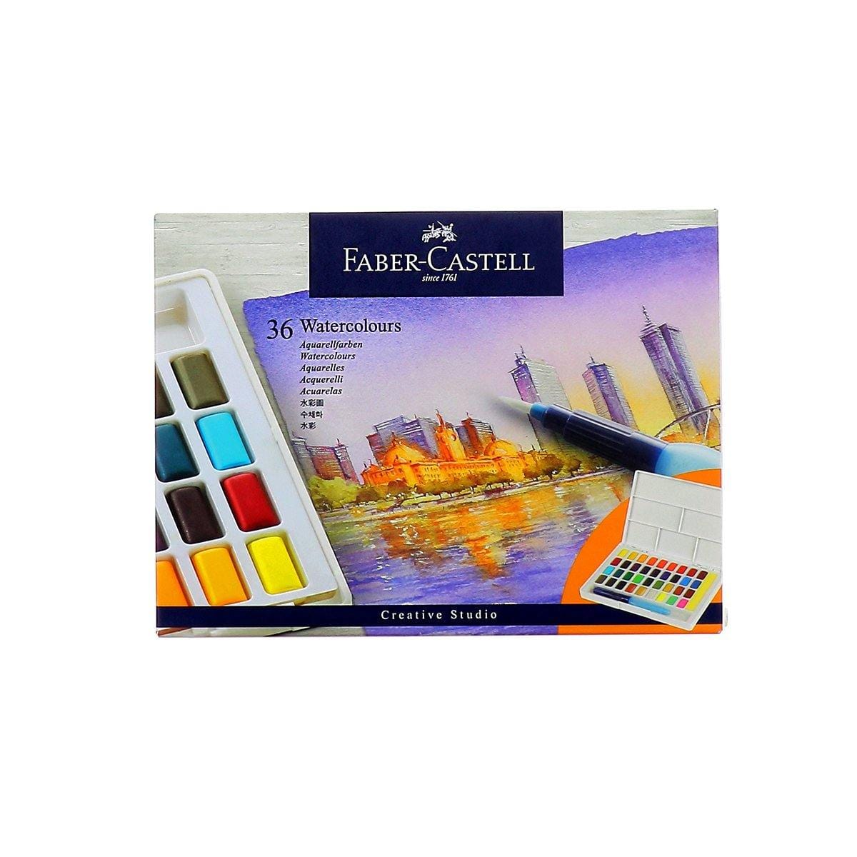 FABER-CASTELL Coffret de 36 godets de peinture aquarelle Creative Studio de FABER-CASTELL