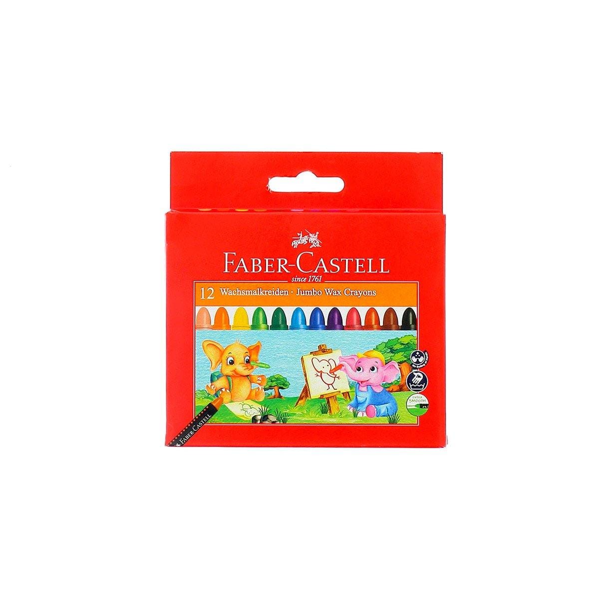 FABER-CASTELL Etui de 12 crayons cire FABER-CASTELL