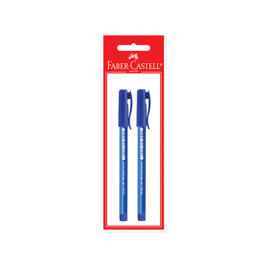 FABER-CASTELL Faber-Castell, 2 Stylos à bille Tri-Flow bleu