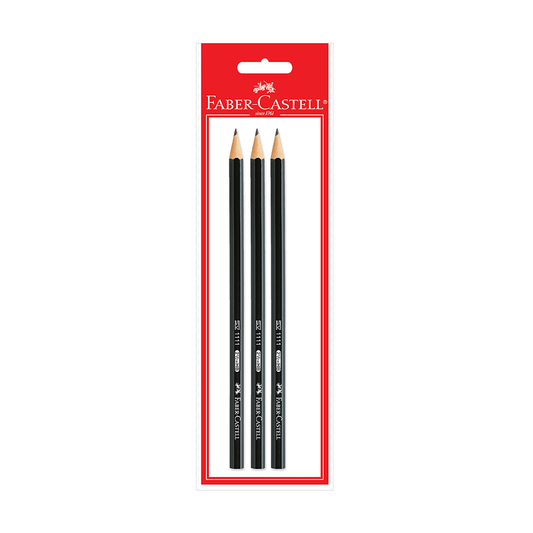 FABER-CASTELL Faber-Castell, 3 crayons noirs HB