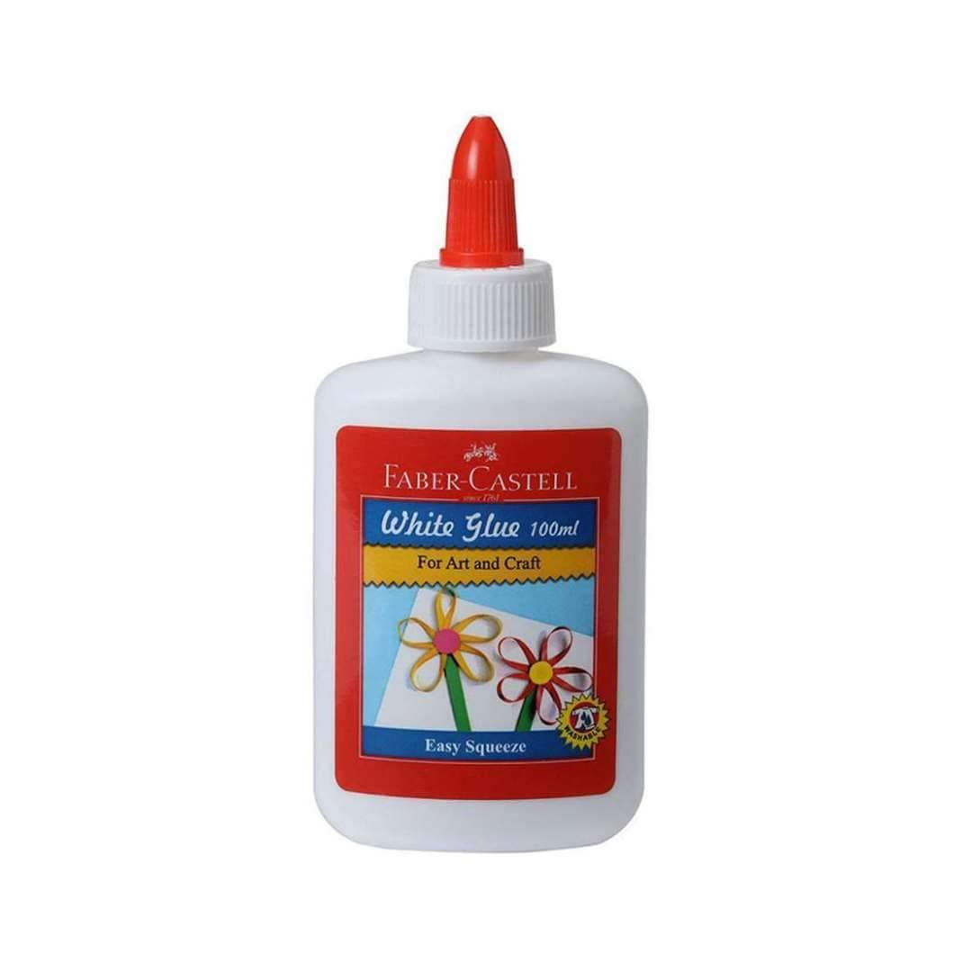 Faber-Castell FOURNITURES SCOLAIRES,MATERIEL SCOLAIRE,Colle et rouleau adhésif Colle blanche flacon 40ml