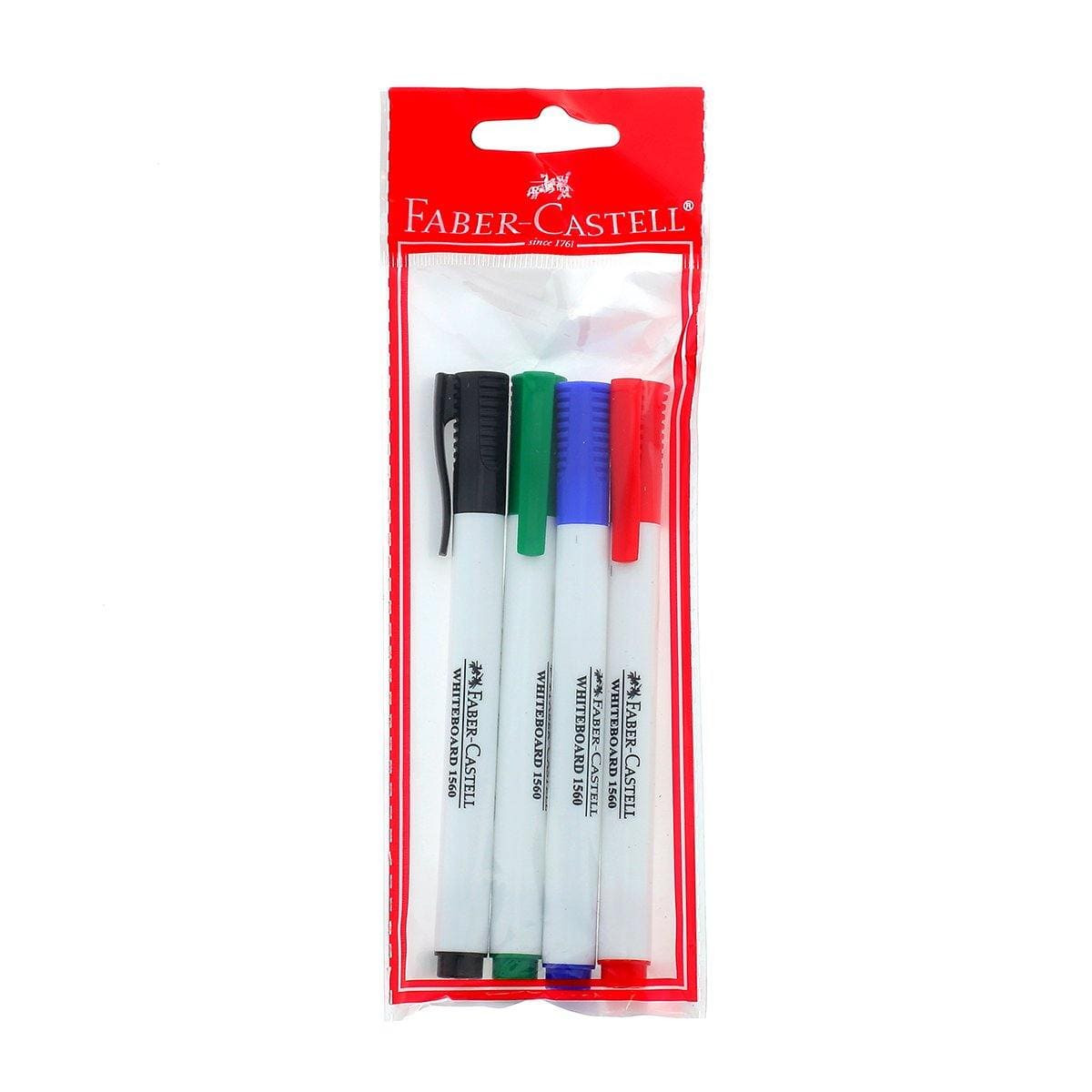 FABER-CASTELL Lot de 4 marqueurs Slim pour tableaux FABER-CASTELL