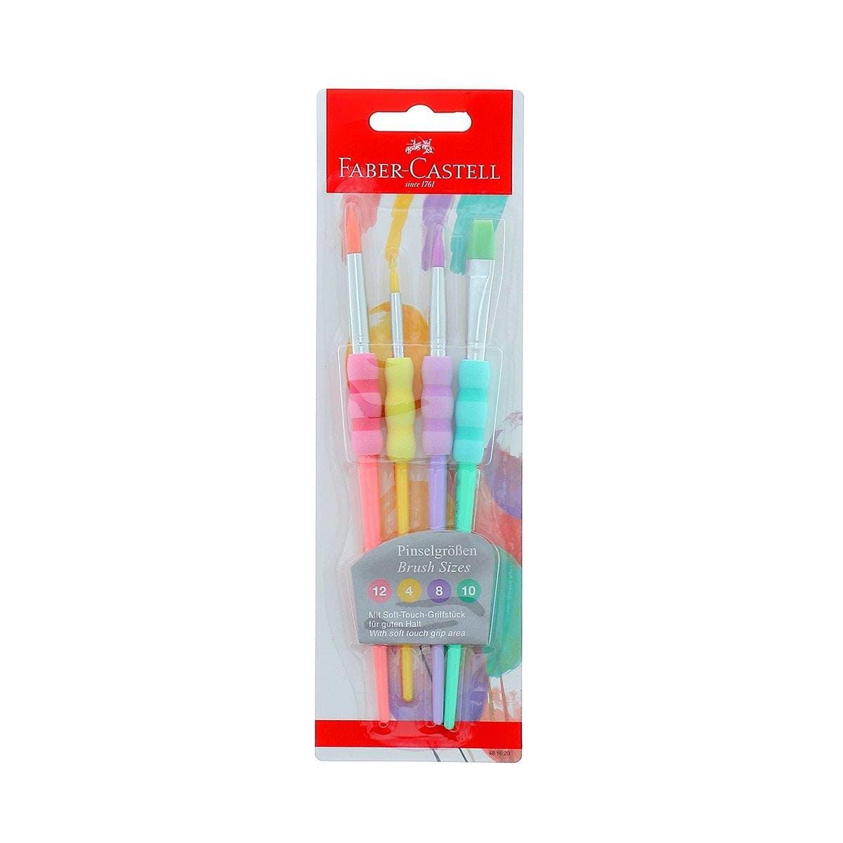 FABER-CASTELL Lot de 4 pinceaux pastel Soft Touch de FABER-CASTELL