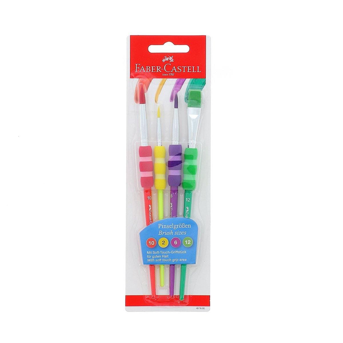 FABER-CASTELL Lot de 4 pinceaux Soft Touch de FABER-CASTELL