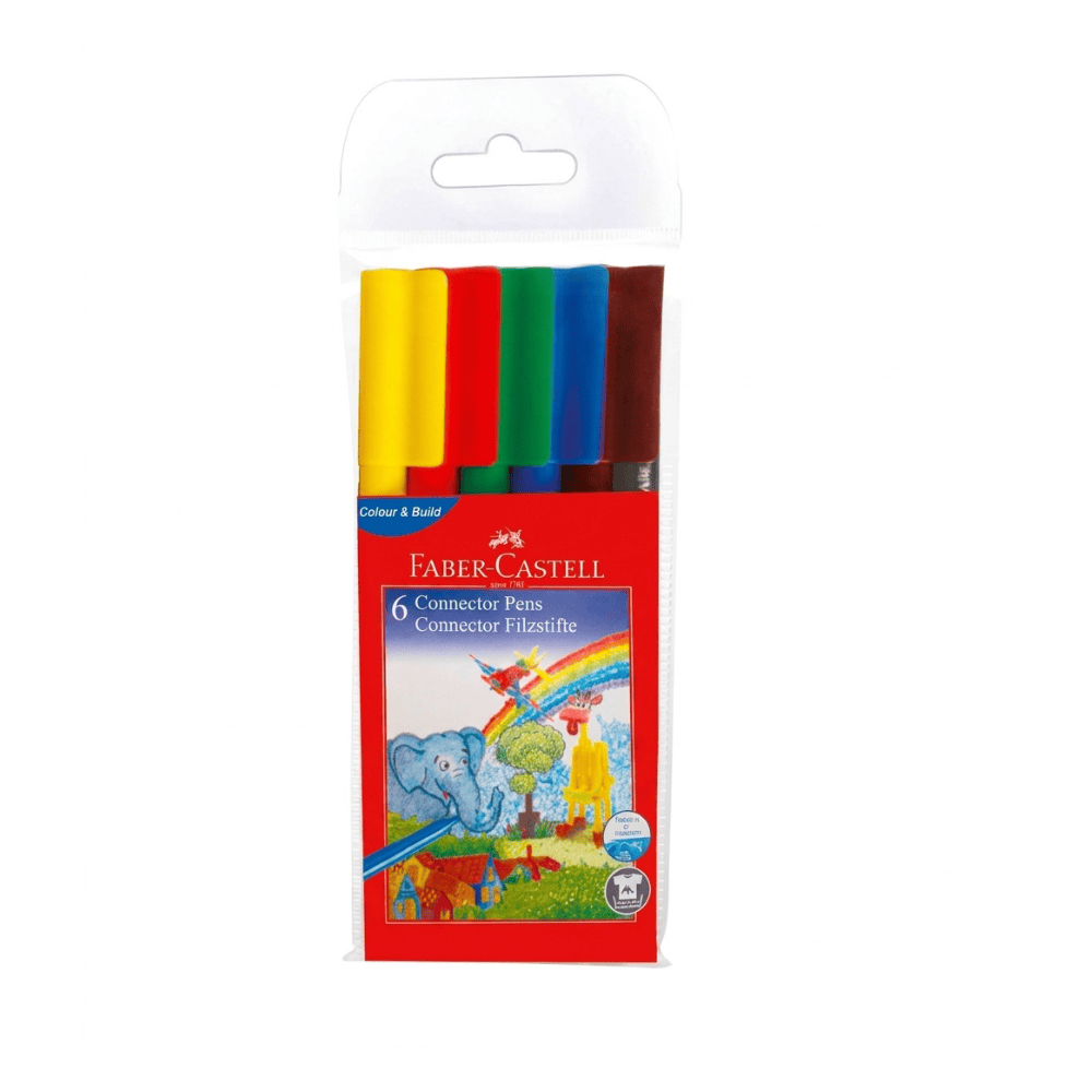 FABER-CASTELL Lot de 6 Feutres Classiques Colorés