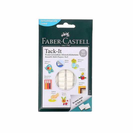 FABER-CASTELL Lot de 90 pastilles adhésives blanches Tack-it FABER-CASTELL