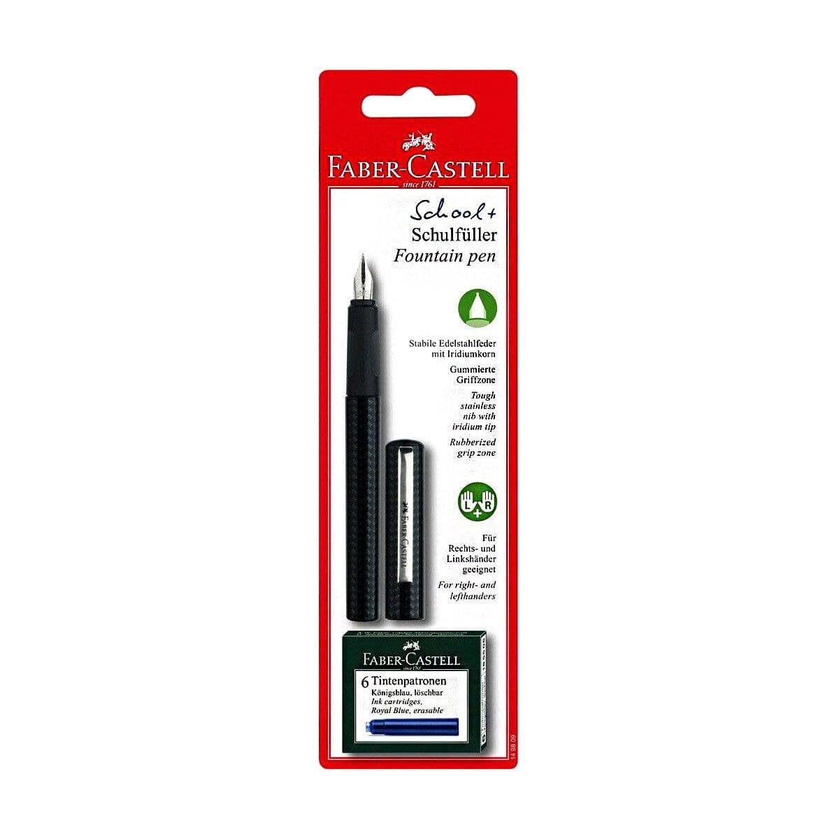 FABER-CASTELL Noir Stylo plume avec cartouches FABER-CASTELL