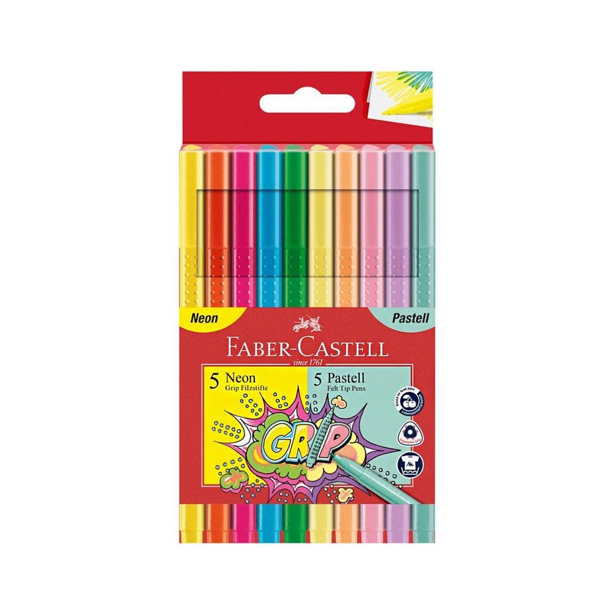 FABER-CASTELL Pochette de 12 feutres de couleur FABER-CASTELL