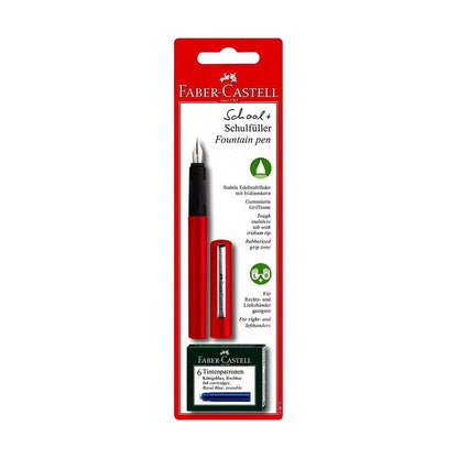 FABER-CASTELL Rouge Stylo plume avec cartouches FABER-CASTELL