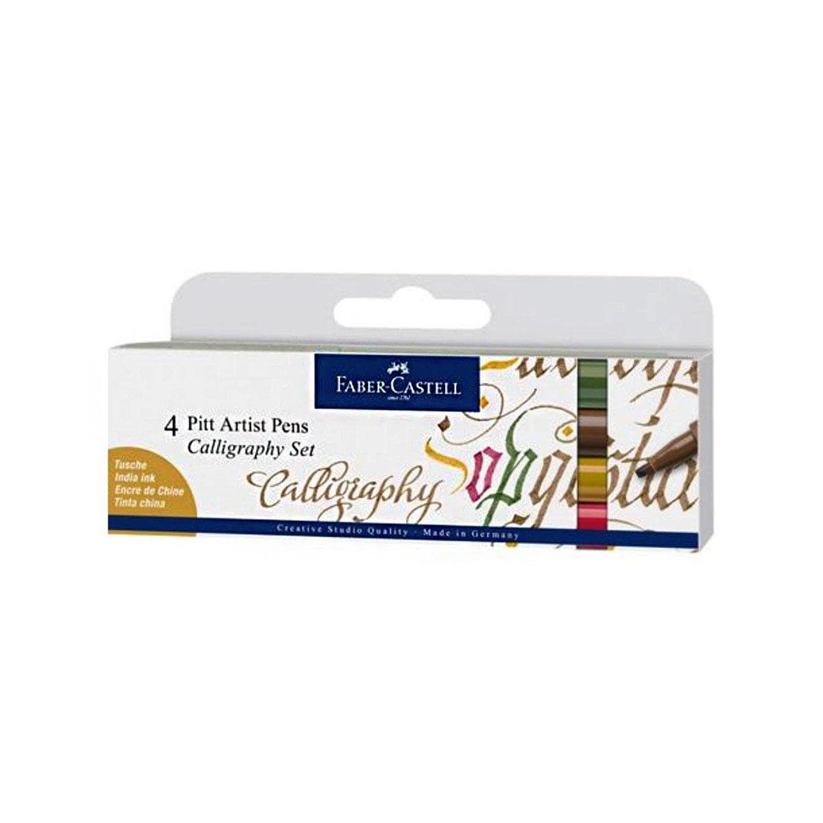 FABER-CASTELL Set Calligraphie de 4 feutres d'encre de Chine Pitt FABER-CASTELL