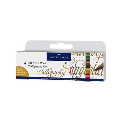 FABER-CASTELL Set Calligraphie de 4 feutres d'encre de Chine Pitt FABER-CASTELL