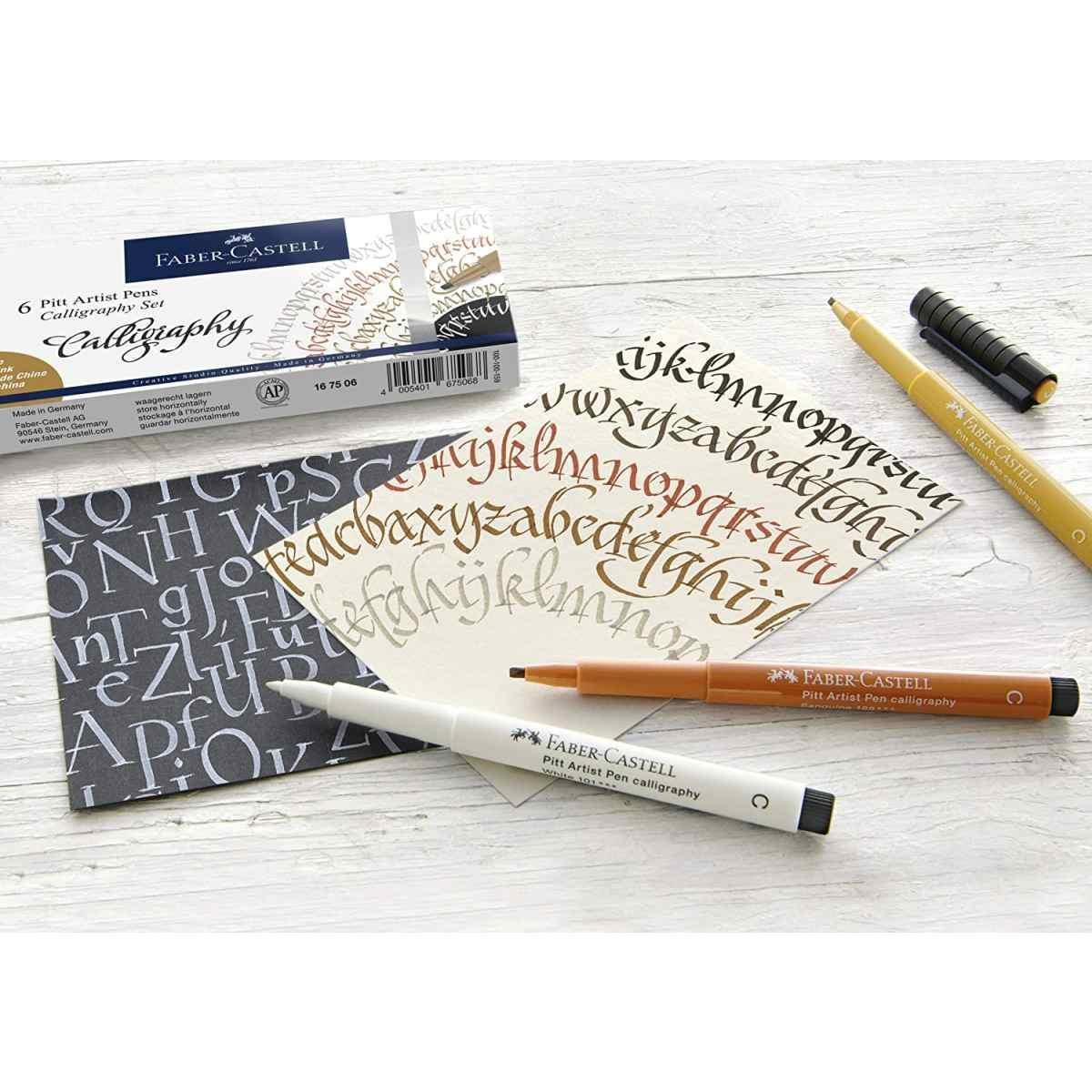 FABER-CASTELL Set Calligraphie de 4 feutres d'encre de Chine Pitt FABER-CASTELL