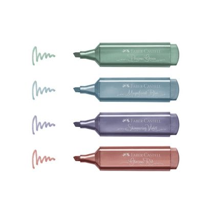 FABER-CASTELL Surligneur textliner x4  METALLIC