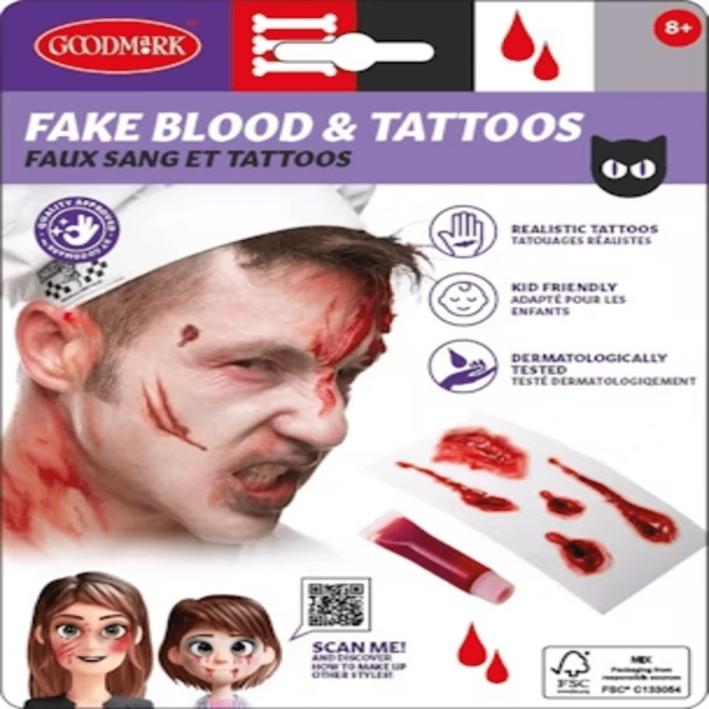 Goodmark Kit faux sang et tatouages Halloween