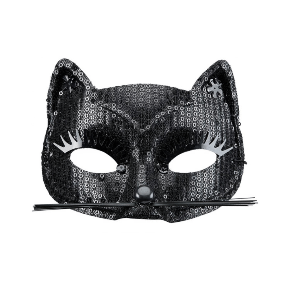 Goodmark Masque Loup Chat à Sequins Noirs